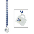 Blue Bead Necklace w/ Oktoberfest Mug